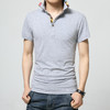 【上衣男】新品男装夏季男士短袖纯棉t恤 韩版潮流男式休闲Polo衫纯色衣服男 商品缩略图2
