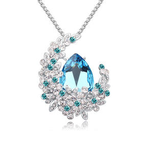 （首饰）日韩饰品长款奥地利水晶项链 新毛衣链服饰吊坠