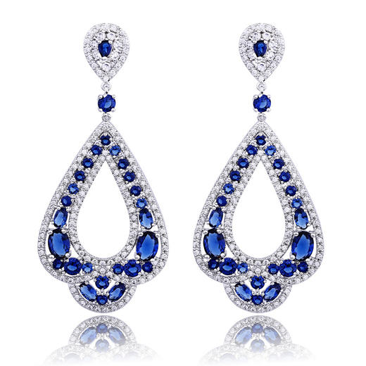 （耳环） 欧美高贵 女耳环闪耀之夜锆石耳饰品 商品图4