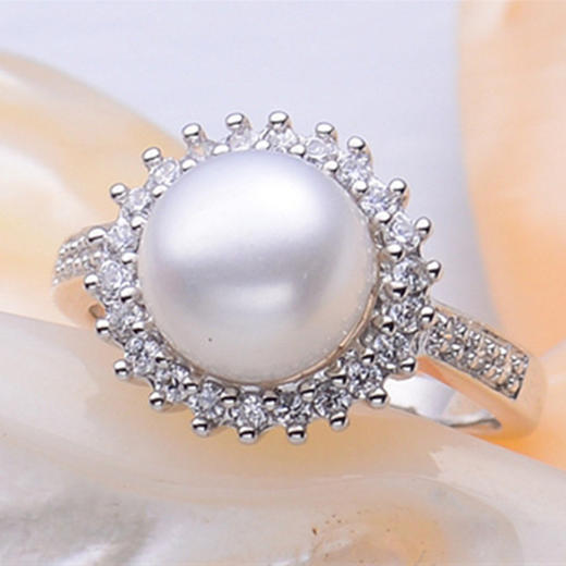 （戒指）。淡水珍珠 小饰品 韩版 925银 戒指 小礼物送女友 商品图1