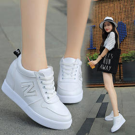 。【女鞋】夏秋款单鞋内增高松糕厚底懒人乐福鞋系带休闲鞋