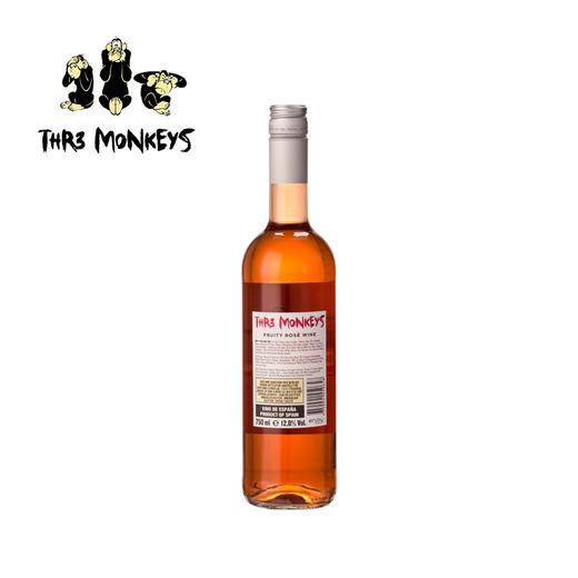 三只猴子桃红葡萄酒 THR3 Monkeys Fruity Rose Wine 750ml 商品图2