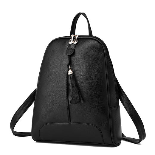 【服饰鞋包】新款欧美时尚手提包涤纶纯色旅行双肩包pu皮 商品图2