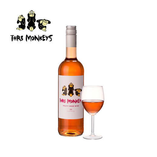 三只猴子桃红葡萄酒 THR3 Monkeys Fruity Rose Wine 750ml 商品图3