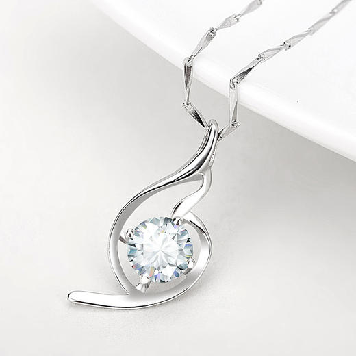 （首饰）925银项链女款日韩版柔美锁骨链吊坠银饰品 商品图1