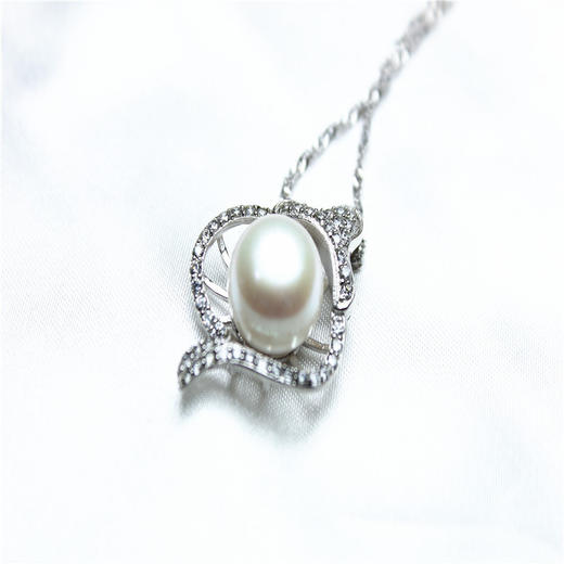 （首饰）。淡水珍珠项链925纯银饰品 淑女百搭女款 珍珠吊坠 商品图2