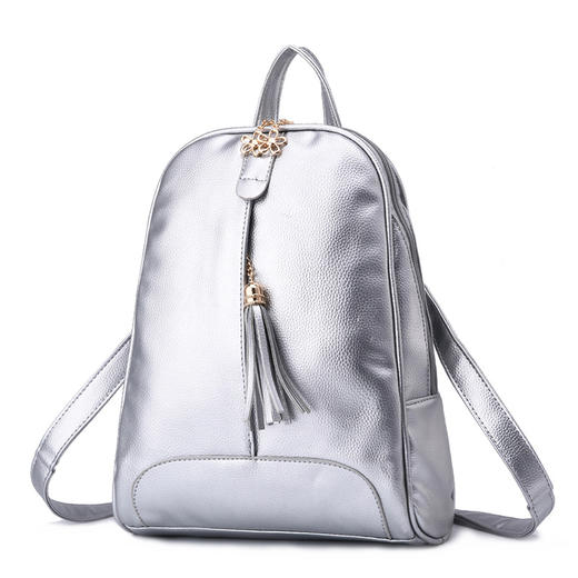 【服饰鞋包】新款欧美时尚手提包涤纶纯色旅行双肩包pu皮 商品图3