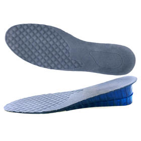 二层硅胶绒面增高鞋垫