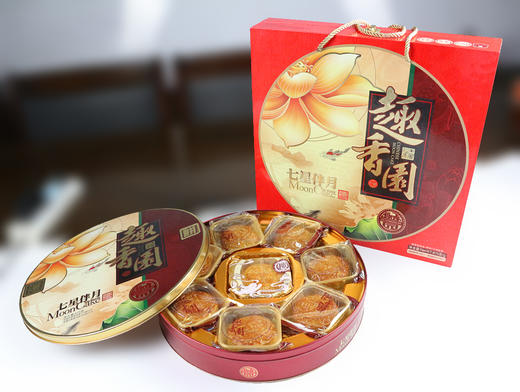 七星伴月月饼礼盒装887g（8个）广式蛋黄莲蓉月饼 高档送礼月饼 全国包邮 商品图2