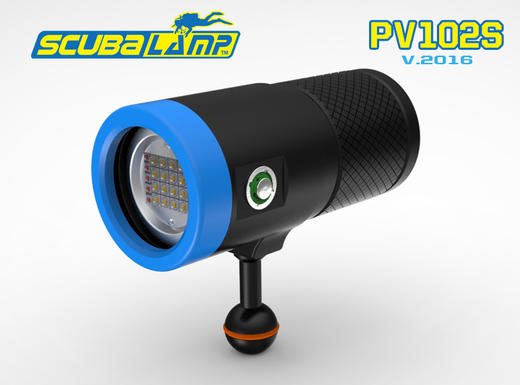 Scubalamp PV102S 拍照摄影潜水手电 26 CREE LED 10000流明 7*18650标配电池包 手机USB充电 商品图2