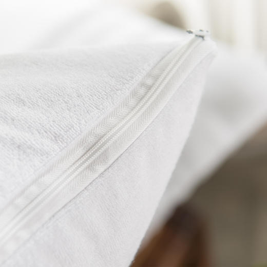 维美家纺 防水抗菌枕套酒店白色防尘毛巾布枕头保护套单人居家 商品图3