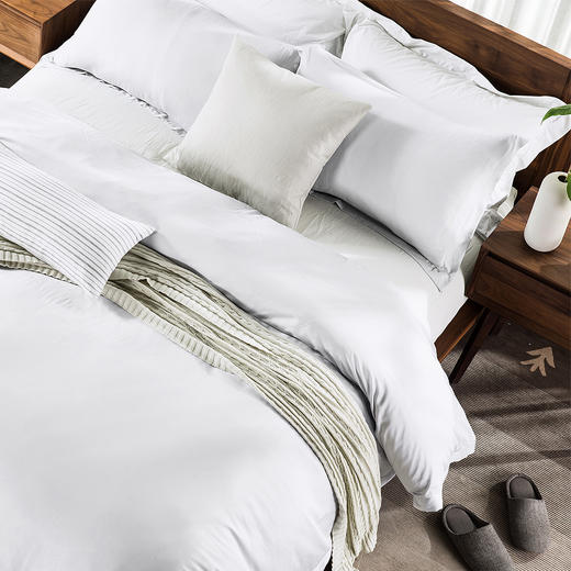 维美家纺 凉感四件套简约纯色夏季床单被套1.5/1.8m裸睡床上用品 商品图2