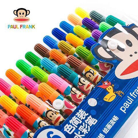 正品大嘴猴24/36色无毒水彩笔男女学生儿童绘画美工文具画笔 货号:pky