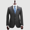 男士全麻衬工艺灰色单排平驳领二粒扣西服西装套装 商品缩略图1