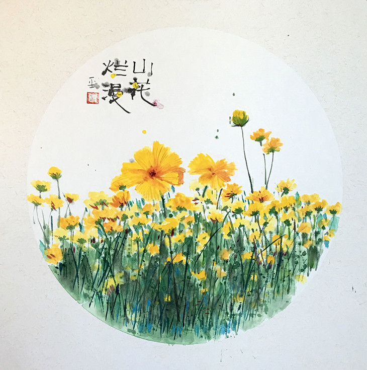 山花烂漫吉美家居风水挂画