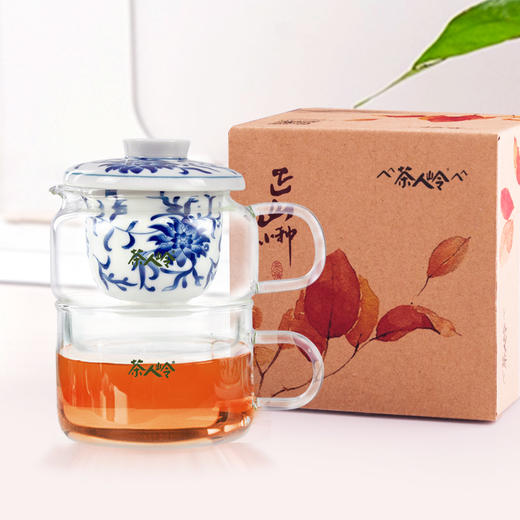 茶人岭 幸福茶组：小资青花杯 + 时尚红茶 商品图0
