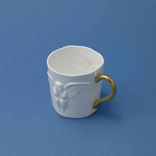 稀奇艺好乐杯骨瓷杯双面男天使浮雕骨瓷杯创意优雅男士水杯 商品图3