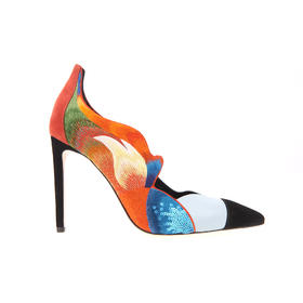 sheme新中式  婚鞋 鸳鸯 彩色 刺绣 单鞋