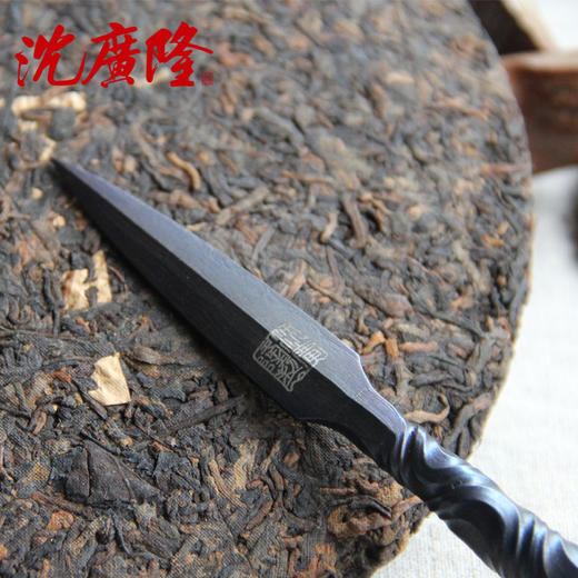 水韵茶刀 沈广隆剑铺 花纹钢 龙泉茶刀 普洱茶针 未开刃sgl-CH05103 商品图2