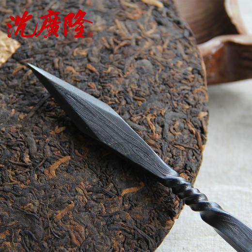 方正茶刀 沈广隆剑铺 花纹钢 龙泉茶刀 普洱茶针 未开刃sgl-CH05106 商品图2