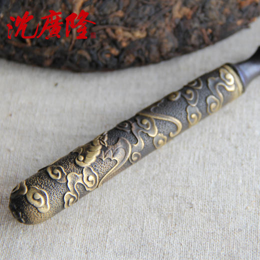 祥云茶刀 普洱茶针 沈广隆 花纹钢 龙泉茶刀 未开刃sgl-CH05102 商品图4