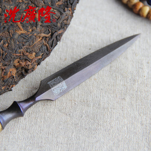祥云茶刀 普洱茶针 沈广隆 花纹钢 龙泉茶刀 未开刃sgl-CH05102 商品图3