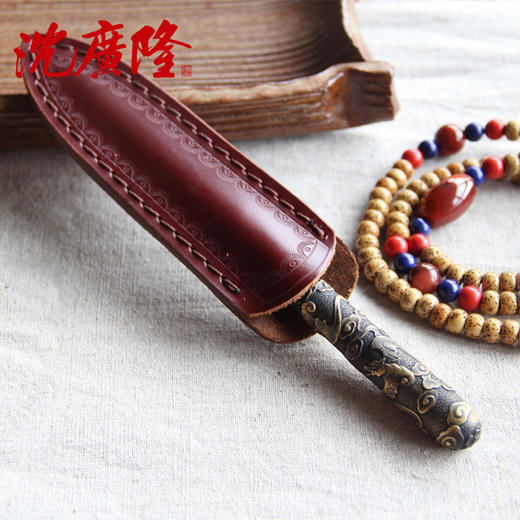 祥云茶刀 普洱茶针 沈广隆 花纹钢 龙泉茶刀 未开刃sgl-CH05102 商品图1