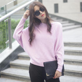 【服饰鞋包】秋冬季新品女装纯色蝙蝠衫针织套头毛衣女学院风打底衫女