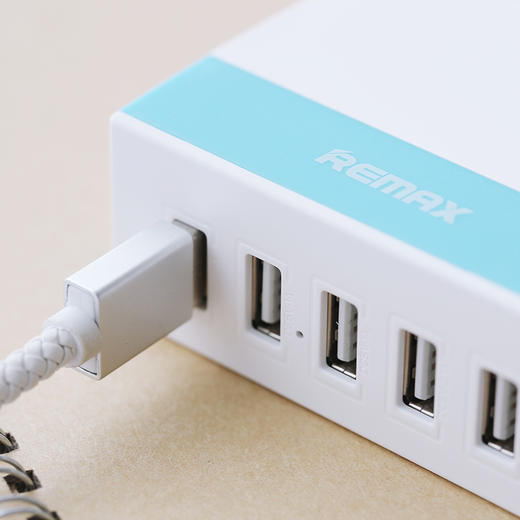 remax睿量糖果色usb充电器一拖五充电头5u排插充电分流器