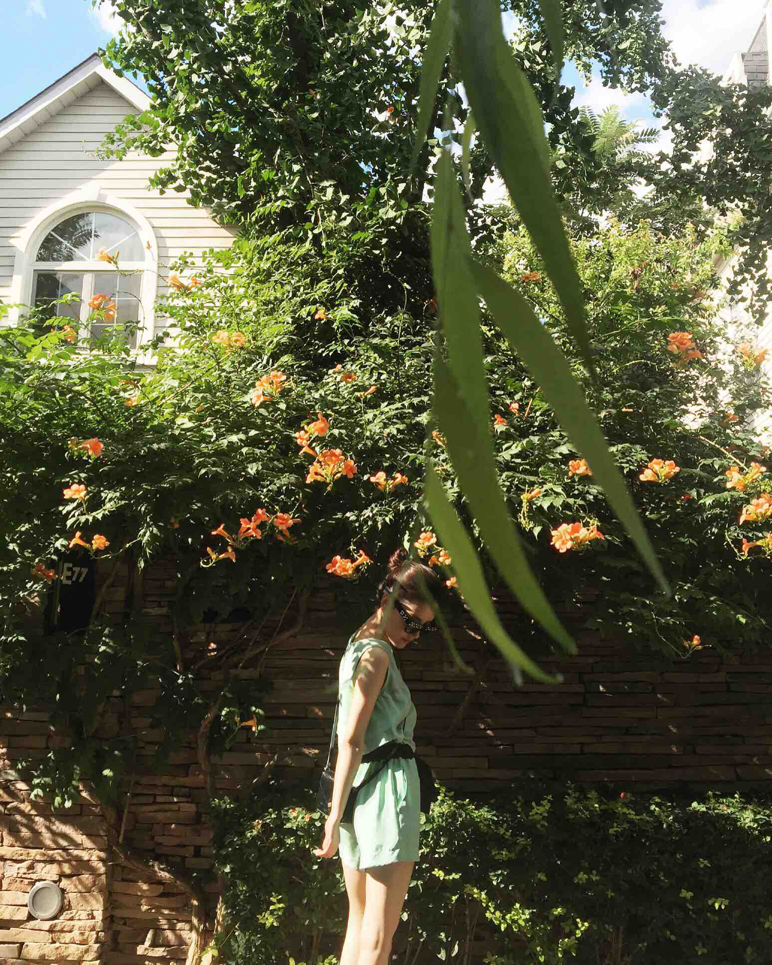 tiffany绿真丝连体裤