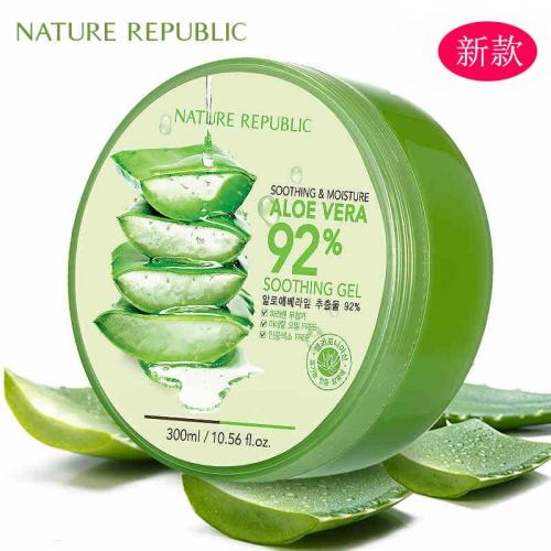 韩国 自然乐园 芦荟膏92% 300ml 保湿晒后修复 商品图0