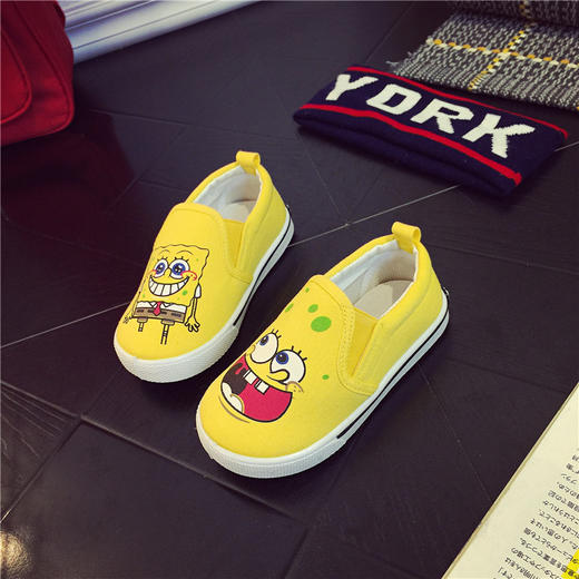 。【童鞋】春秋海绵宝宝快乐动物园儿童帆布鞋宝宝学步鞋 商品图0