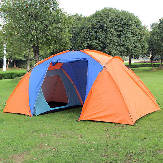 【运动装备】*户外4人双层野营牛津布帐篷 商品图0