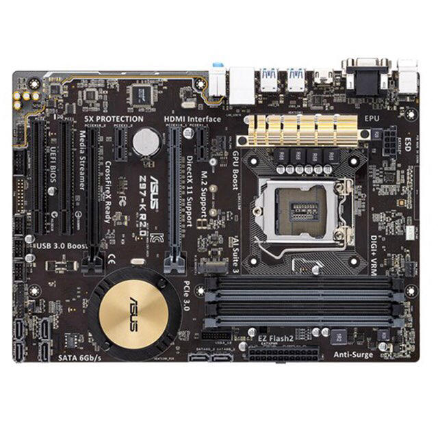 华硕(asus)z97-k r2.0 lga1150 全固态电脑游戏主板