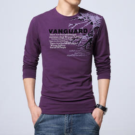 【服饰鞋包】秋季 男装 印花 男士长袖休闲圆领男式T恤