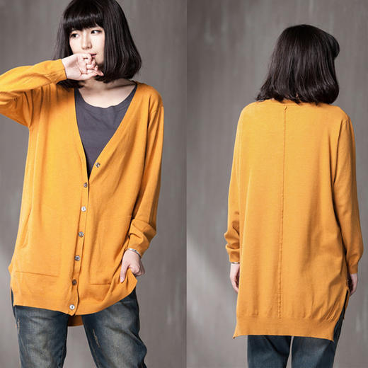 【服饰鞋包】秋装新款兔绒针织衫开衫外套中长款外贸大码女装柔软贴身 商品图0