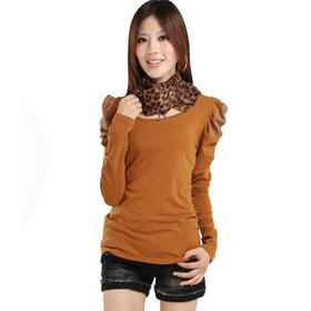 【T恤女】秋冬长袖低领百褶大码中长款t恤女装修身镶钻休闲打底衫