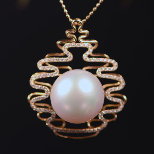 「云」珍珠钻石吊坠 商品图2