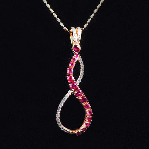 「无限」红宝石钻石吊坠 商品图1