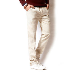 【服饰鞋包】春夏新款宽松百搭中国风亚麻薄款休闲男裤 南极人男式休闲裤