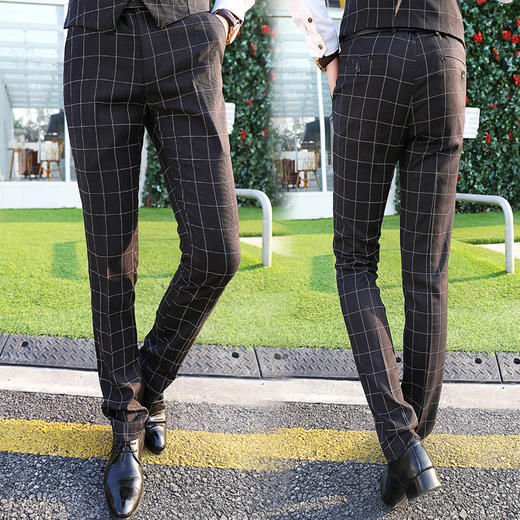 【西裤男】新款男士西裤韩版修身西服裤英伦商务时尚长裤西装裤 商品图0
