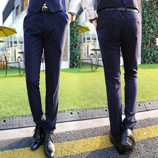 【男士西裤】新款男士商务正装西裤修身英伦男装免烫西装裤子 商品图0