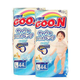 【两袋装包邮】保税区直发 日本大王GOO.N (男宝宝) 拉拉裤 L44 (9-14kg)