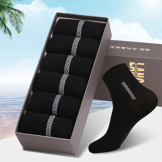 夏季薄款透气浪莎防臭运动袜商务男袜 商品图4