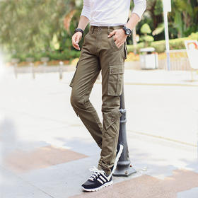 【服饰鞋包】新款多袋男长裤 户外休闲裤男 修身男裤子