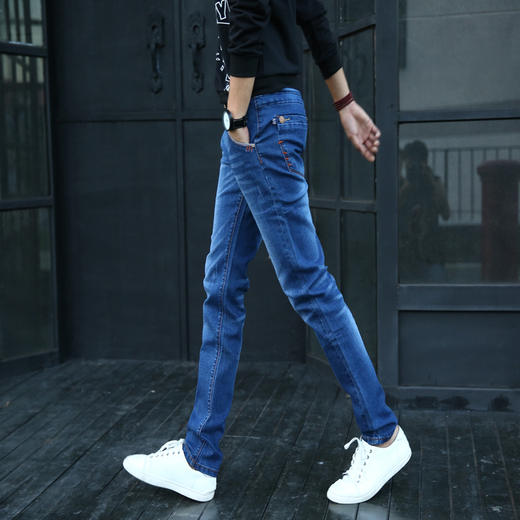 【服饰鞋包】 韩版男式小脚裤潮 男式直筒牛仔裤铅笔裤男 商品图0