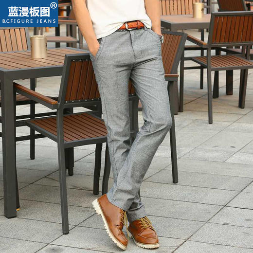 【服饰鞋包】新款微弹男士裤 男休闲棉麻长 商品图0