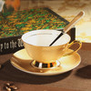 【陶瓷杯】。陶瓷杯骨瓷杯欧式咖啡杯套装创意礼品金色咖啡杯碟勺红茶水杯 商品缩略图0