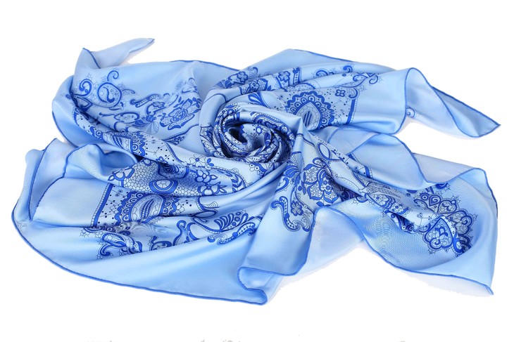 g20杭州礼物 凯喜雅丝绸花卉大方巾
