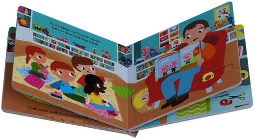 英文原版 Busy Bookshop 忙碌的书店 幼儿早教机关抽拉玩具纸板书 商品图2